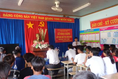 Một số hình ảnh khai giảng lớp BTVH lớp 9 năm 2020